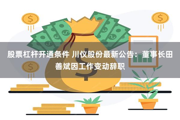 股票杠杆开通条件 川仪股份最新公告：董事长田善斌因工作变动辞职