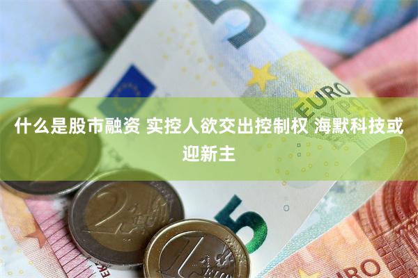 什么是股市融资 实控人欲交出控制权 海默科技或迎新主