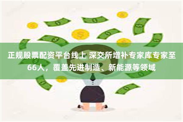 正规股票配资平台线上 深交所增补专家库专家至66人，覆盖先进制造、新能源等领域