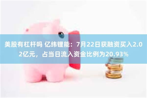 美股有杠杆吗 亿纬锂能：7月22日获融资买入2.02亿元，占当日流入资金比例为20.93%